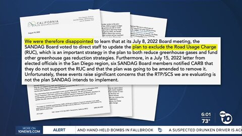 State urges SANDAG to adopt "road usage charge", known to opponents as "mileage tax"