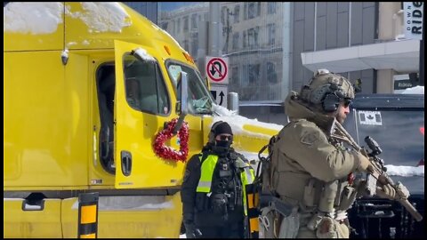 Armed Canadian Police Are Removing People From Theirs Cars And Trucks