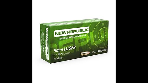 2000 Rounds New Republic Training and Range 9mm Luger Ammo 115 Grain FMJ WINNER TAKE ALL