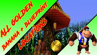 Donkey Kong 64 - Fungi Forest - Chunky Kong Golden Banana + Blueprint (Kasplat) Locations