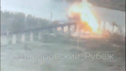 One and a half ton bomb hits Dnieper river landing area