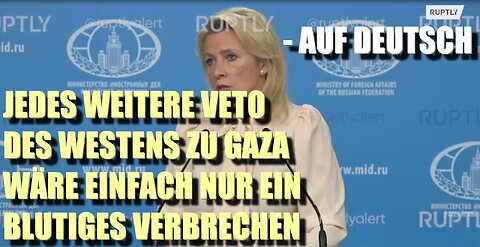 Sacharowa zu der Situation um Gaza auf Deutsch 14.06.2024