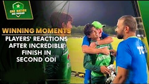 Winning Moments and Players' Reactions After Incredible Finish in Second ODI 🤩 _ PCB _ MA2L[720]