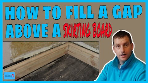 How to fill a gap above a skirting board. Filling gaps.