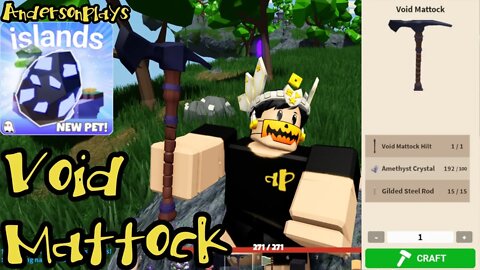 AndersonPlays Roblox Islands 🌌 [NEW VOID ITEMS!] - Crafting Void Mattock + Testing Void Mattock