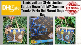 DHgate Louis Vuitton Style Forte Dei Marmi Blue Summer Trunks Neverfull MM Dupe Bag Unboxing Review