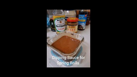 Making Dipping Sauce for Spring Rolls