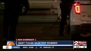 Tulsa Police respond to overnight Quiktrip Robbery in East Tulsa