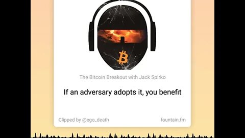 Bitcoin is an Asymmetric Weapon - When your Adversary Adopts it you Benefit - From TSPC Epi-3185
