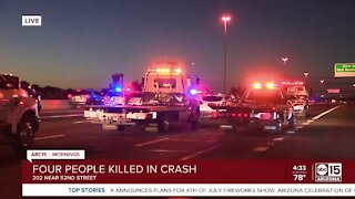 4 killed, 9 others hurt in crash along Loop 202 near 52nd Street