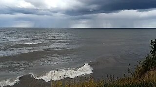 Lake Erie with Ominous Clouds & Unsettled Waters ~ October 9, 2023