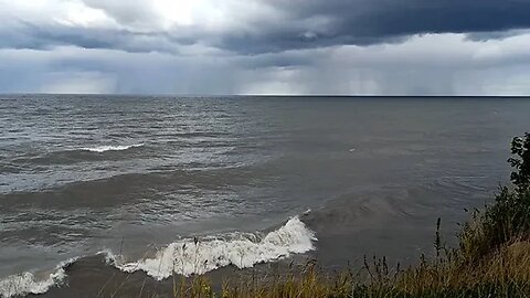 Lake Erie with Ominous Clouds & Unsettled Waters ~ October 9, 2023