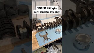 BMW E34 M5 Engine Parts ready for assembly #bmw #cars #bmwm5 #bmwe34 #diy #restoration #engine