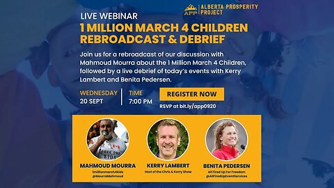 1 Million March 4 Children Rebroadcast & Debrief w/ Benita Pedersen