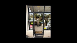 Commercial storefront door repair; door hinges/pivots replacement, in Boca Raton, Fl.