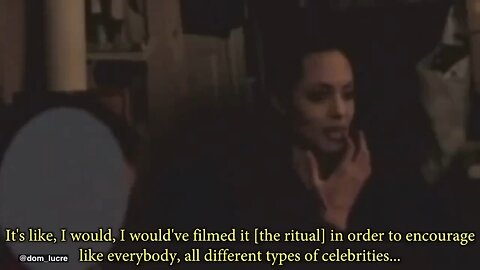 Angelina Jolie, at 23, speaking about initiation rituals she took part in in Hollywood