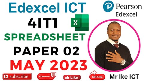 Edexcel ICT Spreadsheet Paper 2 May 2023 - MS Excel