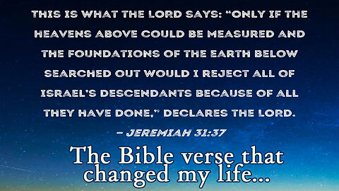 The Bible Verse That Changed My Life (My "Flat Earth" Testimony)