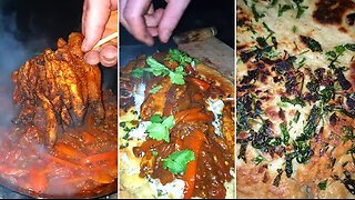 ASMR Chicken Curry & NaaN Bread Menwiththepot Style 🔥🌲😱‼