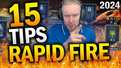 15 RAPIDFIRE TIPS and TRICKS for Beginners - Raid: Shadow Legends Guide 2024