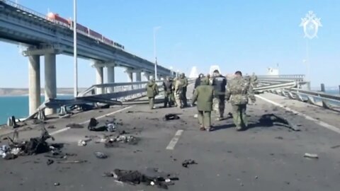 GraphicWar18+🔥" Aftermath Blast" Crimea Bridge Stay Tuned - Glory 2 Ukraine Armed Force(ZSU) #shorts