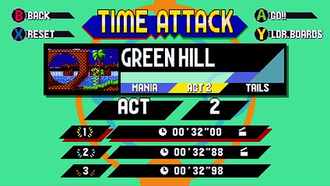 Sonic Mania Tails Speed Run