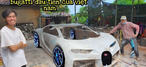 Simple homemade Bugatti Chiron supercar (updated) update the Vietnamese homemade Bugatti .