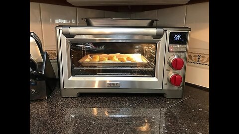 Wolf Gourmet Elite Digital Countertop Convection Toaster Oven with Temperature Probe, Stainless...