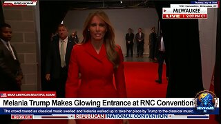 Melania Trump Makes Glowing Entrance at RNC Convention