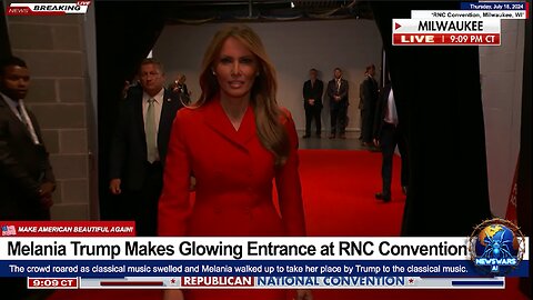 Melania Trump Makes Glowing Entrance at RNC Convention