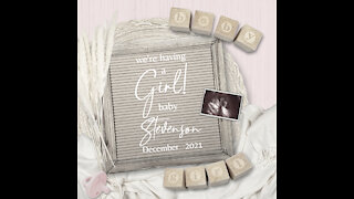 Baby Girl Reveal Boho Pregnancy Announcement How To Edit ln21-63epa