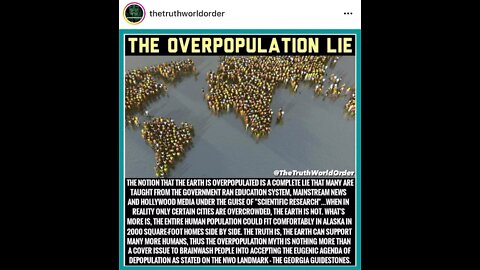 Overpopulation lie