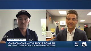 Rickie Fowler says Tiger Woods is recovering well, with golf clubs by his side