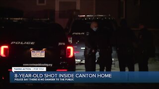 8-year-old shot inside Canton home
