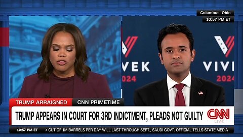 Vivek Ramaswamy talking About Trump's Indictments on CNN 8.3.23