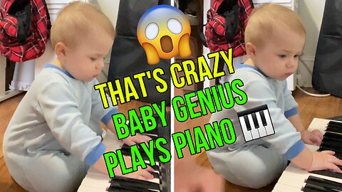 That’s crazy! The baby genius plays piano like a Mozart 😱😂