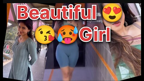 beautiful hot 🥵😘girl video | hot girl on both shorts and dress 🥻 👙 | hot videos| her cleavage🥵