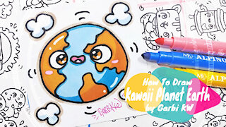 how to draw kawaii planet earth - handmade doodles by garbi kw