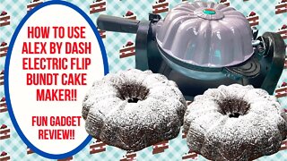 HOW TO USE THE ALEX BY DASH ELECTRIC FLIP BUNDT CAKE MAKER!!