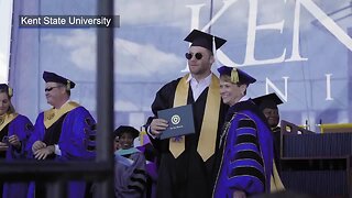 New England Patriots wide receiver Julian Edelman has graduated from Kent State