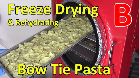 Freeze Drying Bow Tie Pasta