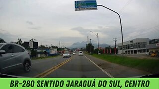 Saída de frente ao Dante Menel, no Ribeirão Cavalo, até a Rede Feminina, Centro de Jaraguá do Sul