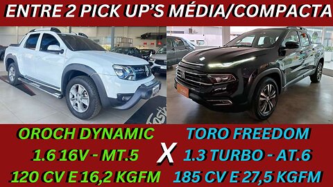 ENTRE 2 CARROS - RENAULT DUSTER OROCH X FIAT TORO - CUSTO BENEFICIO OU CONFORTO E TECNOLOGIA ?