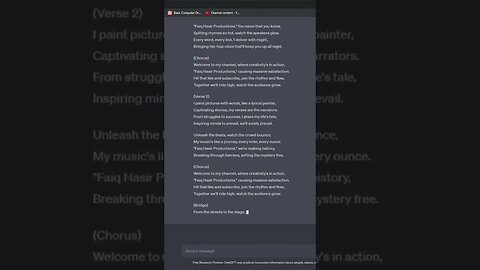 MAKE RAP SONG LYRICS WITH CHAT GPT 👀👏#remix #didyouknow #chatgpt #rap #rappers #SONG#lyrics #ai #