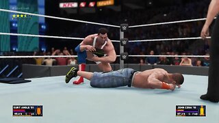 CENA TAPS OUT TO KURT ANGLE