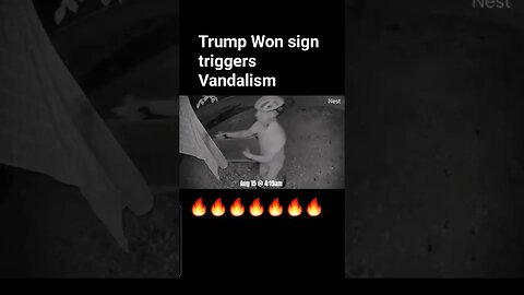 Biker burns Trump Won sign 🔥🔥🔥