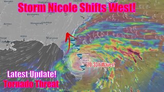 Storm Nicole Latest Update, Tornadoes, 33ft Waves & More! - The WeatherMan Plus