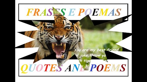 Your my best friend, jail with tigers! [Quotes and Poems]