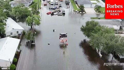 AERIAL VIEW: Tropical Storm Debby Leaves Behind Extensive Flooding In Sarasota, Florida