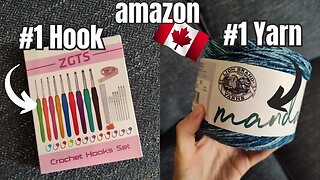 I tried the top rated yarn and crochet hook on Amazon Canada.